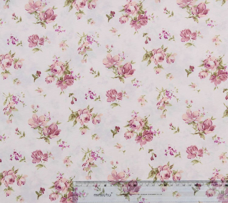 HKM-882067 Calm Rose Textile Fabric Hanging Belt Apron - 100% Polyester, 1X1.5M Cloth