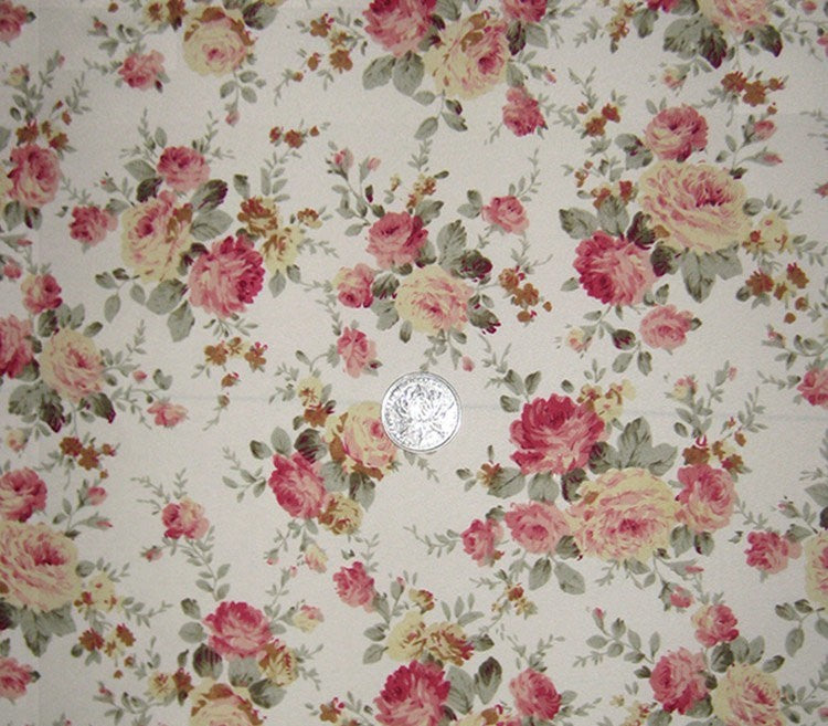 HKM-882067 Calm Rose Textile Fabric Hanging Belt Apron - 100% Polyester, 1X1.5M Cloth