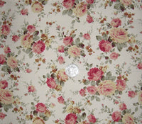 HKM-882067 Calm Rose Textile Fabric Hanging Belt Apron - 100% Polyester, 1X1.5M Cloth