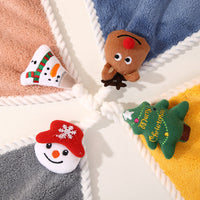 HKM-882067 Coral Velvet Christmas Hand Towel - Soft, Absorbent, 30x30 cm