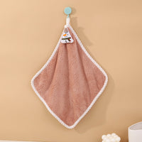 HKM-882067 Coral Velvet Christmas Hand Towel - Soft, Absorbent, 30x30 cm