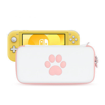 HKM-882259 Cat Paw Portable Storage Bag for Switch Accessories - Advanced PU Material, 12 Card Slots, Travel-Friendly Design