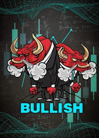 HKM-882323 Abstract Modern Canvas Painting - Bear Market Bull Market Rally Wall Art