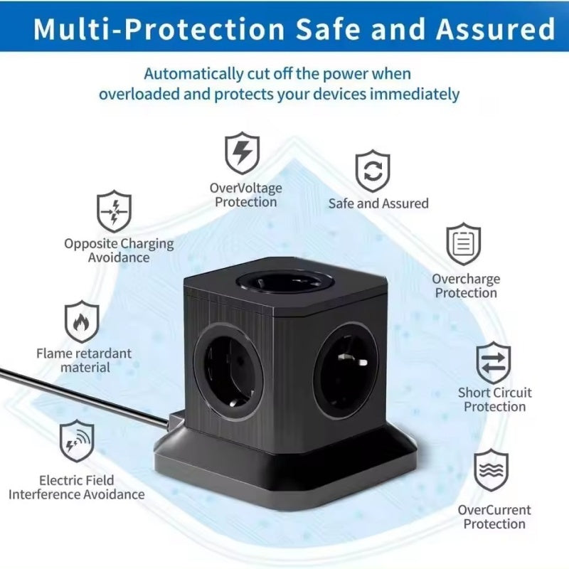 HKM-882579 Black Electrical Socket for Standard Home Use