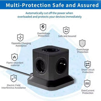 HKM-882579 Black Electrical Socket for Standard Home Use