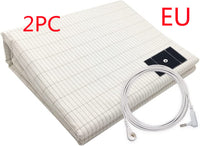 HKM-882707 Grounding Silver Cotton Bed Sheet with Anti-static Properties - Modern Stripes Design in Multiple Sizes