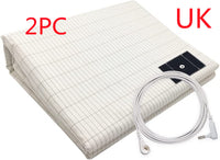 HKM-882707 Grounding Silver Cotton Bed Sheet with Anti-static Properties - Modern Stripes Design in Multiple Sizes