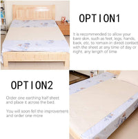 HKM-882707 Grounding Silver Cotton Bed Sheet with Anti-static Properties - Modern Stripes Design in Multiple Sizes