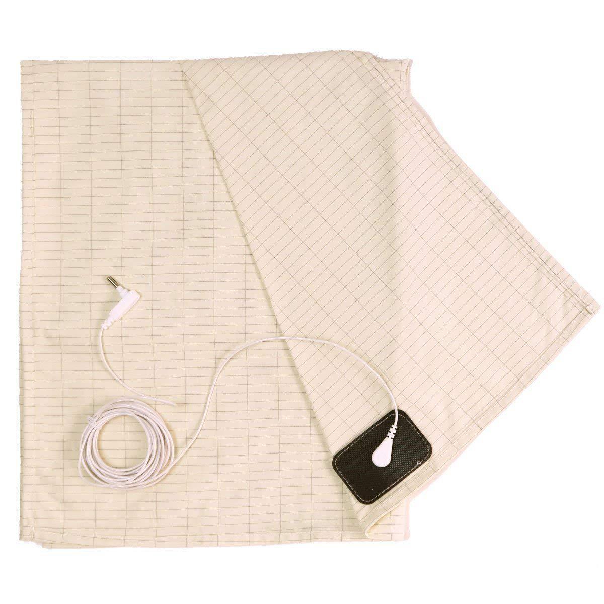 HKM-882707 Grounding Silver Cotton Bed Sheet with Anti-static Properties - Modern Stripes Design in Multiple Sizes