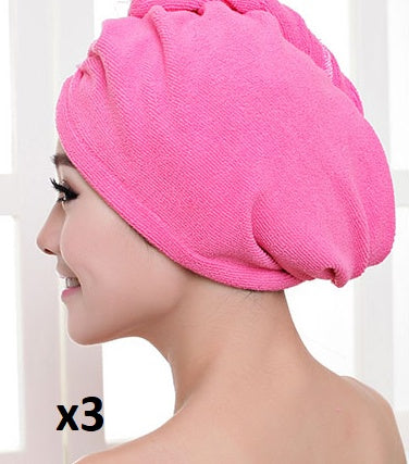 HKM-882963 Absorbent Microfiber Hair Dryer Cap for Quick and Easy Drying