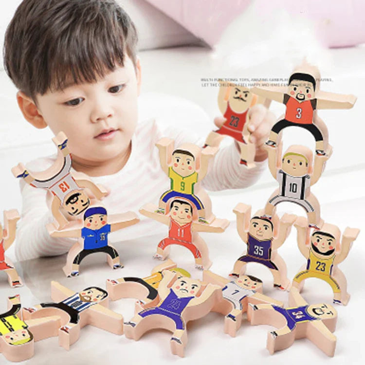 HKM-882963 Colorful Plastic Stacking Block Balance Game for Kids - Fun DIY Acrobatic Toy