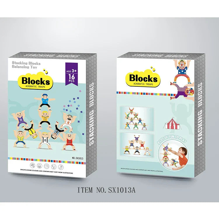 HKM-882963 Colorful Plastic Stacking Block Balance Game for Kids - Fun DIY Acrobatic Toy