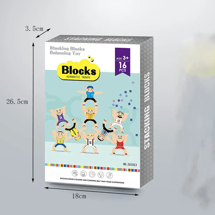 HKM-882963 Colorful Plastic Stacking Block Balance Game for Kids - Fun DIY Acrobatic Toy