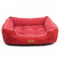 HKM-883027 Double-Sided Cloth Dog and Cat Litter Mat in Red, Blue, and Brown - Multiple Sizes Available