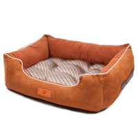 HKM-883027 Double-Sided Cloth Dog and Cat Litter Mat in Red, Blue, and Brown - Multiple Sizes Available