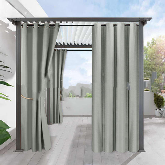 HKM-883091 Full Blackout Solid Color Fine Linen Waterproof Curtain for Heat Insulation and Sun Protection