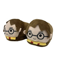 HKM-883219 Cartoon Plush Anime Slippers for Men and Kids - Warm Winter Home Footwear