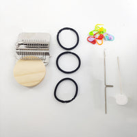 HKM-883219 Portable Stainless Steel & Wood Knitting Machine Tool Package with Rubber Bands and Manual