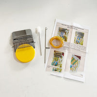 HKM-883219 Portable Stainless Steel & Wood Knitting Machine Tool Package with Rubber Bands and Manual
