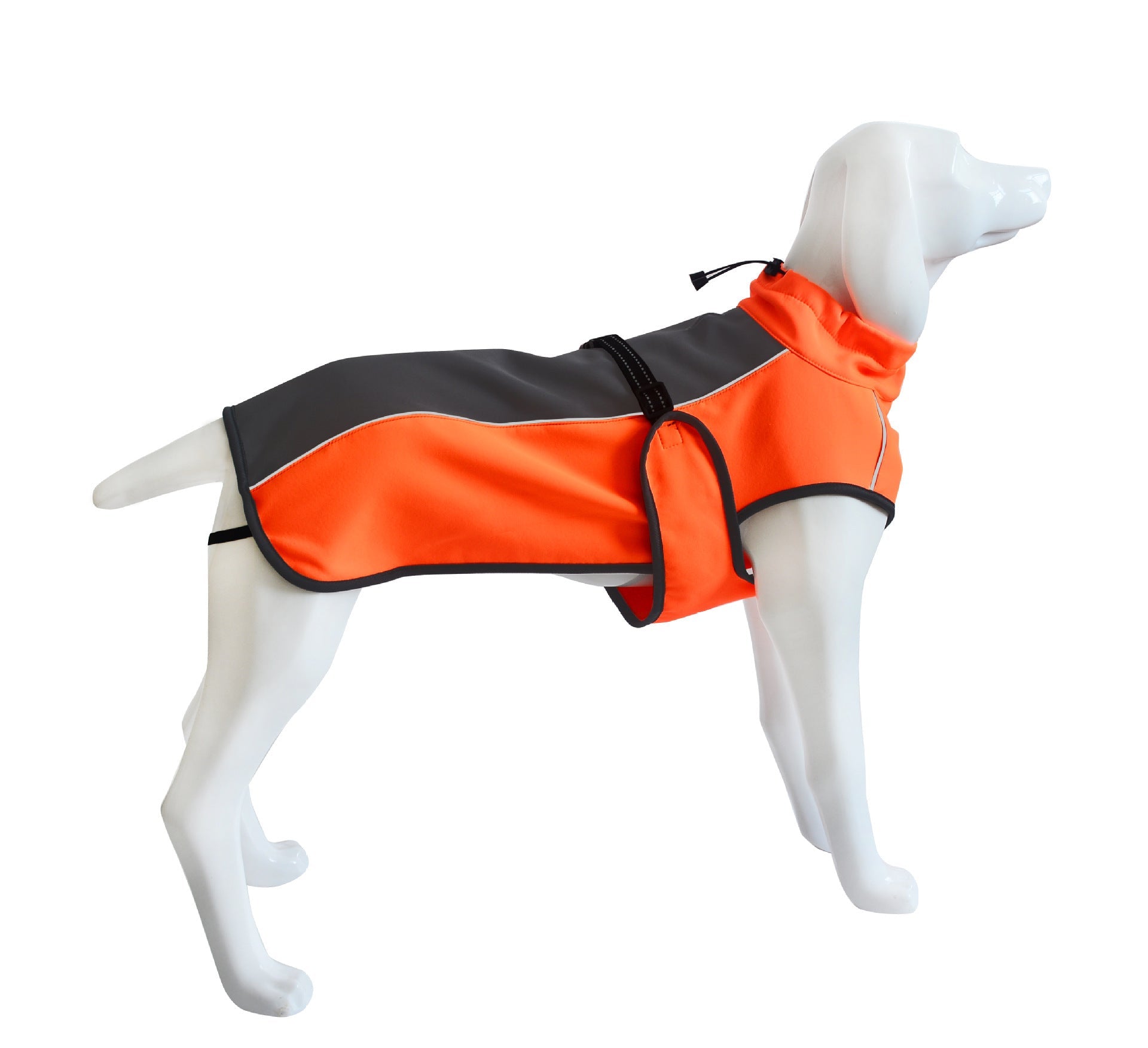 HKM-883219 Reflective Warm Dog Jacket for Autumn and Winter in Orange, Gray, and Persimmon Yellow, Available in Sizes S to 2XL
