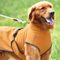 HKM-883219 Reflective Warm Dog Jacket for Autumn and Winter in Orange, Gray, and Persimmon Yellow, Available in Sizes S to 2XL