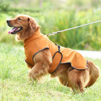 HKM-883219 Reflective Warm Dog Jacket for Autumn and Winter in Orange, Gray, and Persimmon Yellow, Available in Sizes S to 2XL