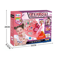 HKM-883347 Cute Makeup Tattoo Sticker Set for Kids - Body Art Pretend Play for Ages 2 and Up