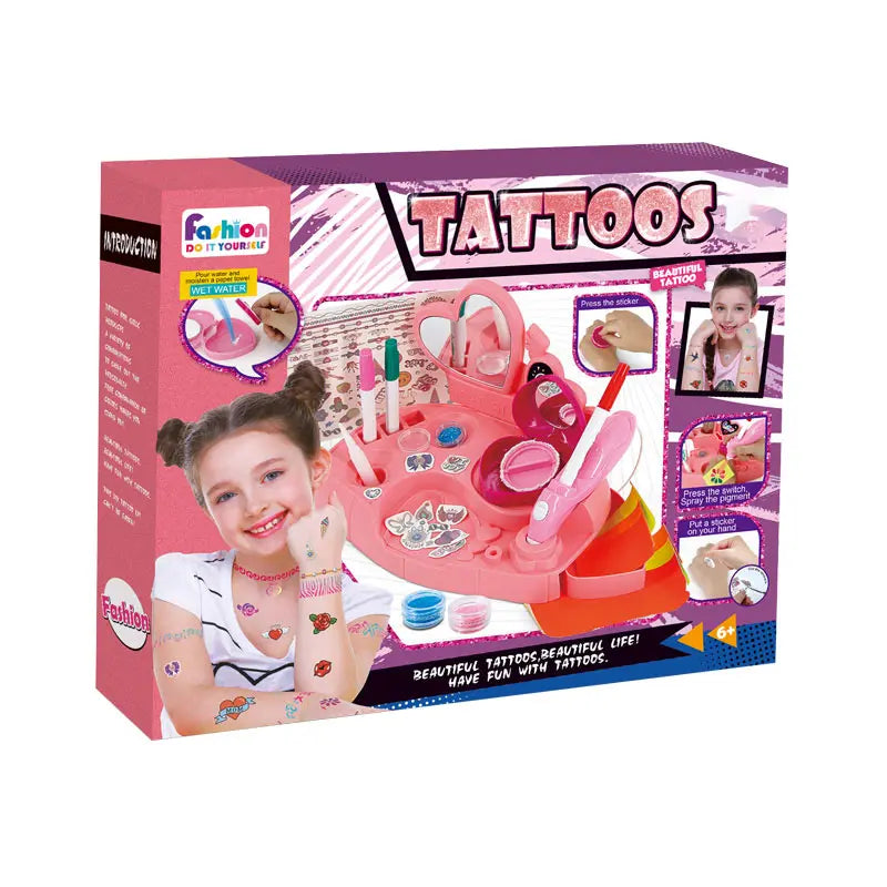 Cute Makeup Tattoo Sticker Set for Kids - Body Art Pretend Play for Ages 2 and Up
