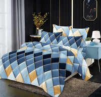 HKM-883539 Light Luxury Geometric Rhombus Quilt Cover Set - Multiple Sizes Available
