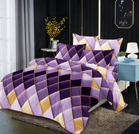 HKM-883539 Light Luxury Geometric Rhombus Quilt Cover Set - Multiple Sizes Available