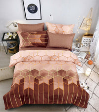HKM-883539 Light Luxury Geometric Rhombus Quilt Cover Set - Multiple Sizes Available