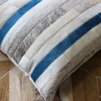 HKM-883667 Modern Cowhide Patchwork Cushion Pillow - Removable, Washable, for Home, Hotel, Car, and Seating