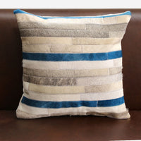 HKM-883667 Modern Cowhide Patchwork Cushion Pillow - Removable, Washable, for Home, Hotel, Car, and Seating
