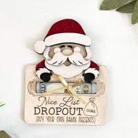 HKM-883667 Wooden Santa Claus Gift Card Clamp - Creative Christmas Decoration Ornament