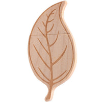 HKM-883731 Creative Wooden Leaf USB Flash Drive - USB 2.0, 20MB/s Read Speed, Write Protection Switch