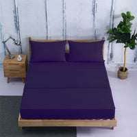 HKM-883859 Four-Piece Plain Bedding Set with Reactive Dyeing - Available in Various Colors and Sizes