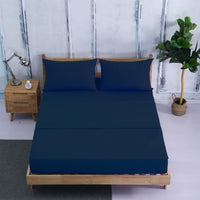 HKM-883859 Four-Piece Plain Bedding Set with Reactive Dyeing - Available in Various Colors and Sizes