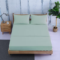 HKM-883859 Four-Piece Plain Bedding Set with Reactive Dyeing - Available in Various Colors and Sizes