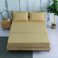 HKM-883859 Four-Piece Plain Bedding Set with Reactive Dyeing - Available in Various Colors and Sizes