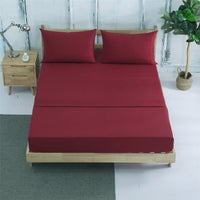 HKM-883859 Four-Piece Plain Bedding Set with Reactive Dyeing - Available in Various Colors and Sizes