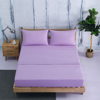 HKM-883859 Four-Piece Plain Bedding Set with Reactive Dyeing - Available in Various Colors and Sizes