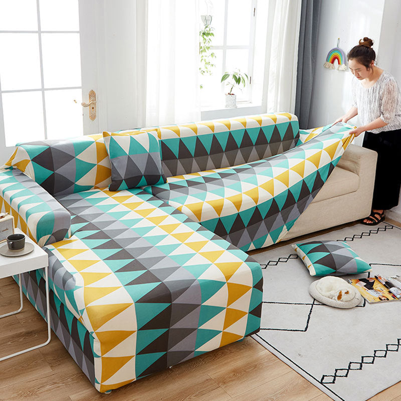 HKM-883859 Universal Sofa Cushion Cover - Simple Modern Design with Chinese Style Patterns in Sand