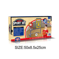 HKM-884179 3 in 1 Pretend Play Sports Toy - Basketball, Football, and Flying Disc Game for Children