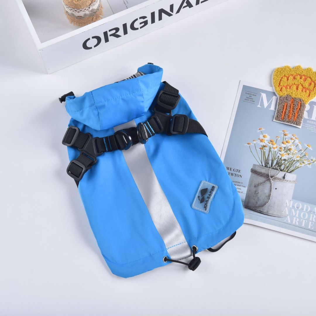 HKM-884179 All-Weather PU Raincoat for Dogs