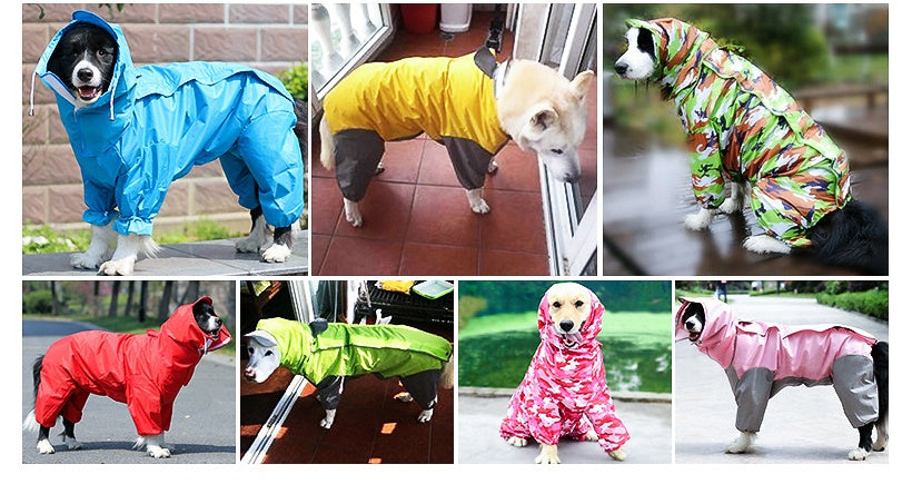 HKM-884179 All-Weather PU Raincoat for Dogs