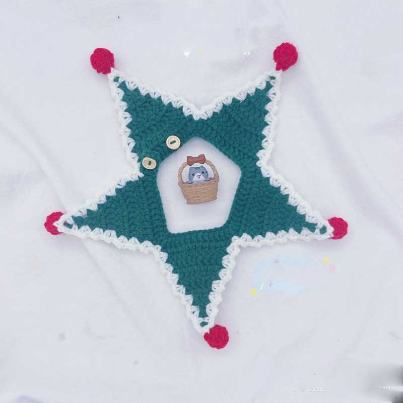 HKM-884243 Pet Cat DogChristmas Wool Knitted Collar