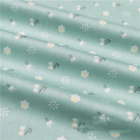 HKM-884371 Cotton Cartoon Fabric featuring Green Deer and Squirrel, 100% Cotton Twill, Ideal for Bedding, Curtains, Clothing, 1.6m Wide
