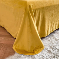 HKM-884371 Mink Fur Fabric Coral Fleece Bedding Set - 4-Piece for 1.5m, 1.8m, and 2.0m Beds