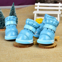 HKM-884371 Warm PU Leather Dog Shoes for Winter - Various Colors & Sizes