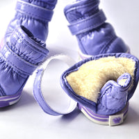 HKM-884371 Warm PU Leather Dog Shoes for Winter - Various Colors & Sizes